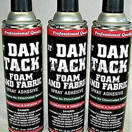 3 Dan Tack Professional Quality Foam & Fabric Spray Glue Adhesive Big Can 12 oz