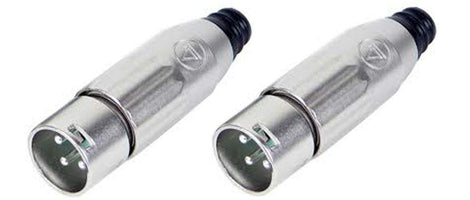 2 Switchcraft AAA3MZ AAA Series 3 Pin XLR Male Cable Mount, Silver Pins / Nickel Metal