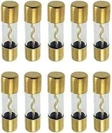 10 Absolute AGU80 80 Amp AGU gold plated fuses round glass fuse