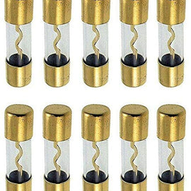 10 MK Audio 100 Amp Inline Glass AGU Fuses Gold Plated Inline Glass