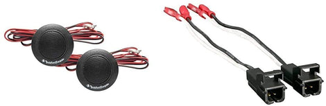 Rockford Fosgate Prime R1T-S 1-Inch Tweeter Kit & Metra 72-4568 Speaker Harness Fit General Motor Vehicles