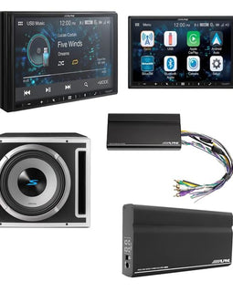 Alpine ILX-W670 KTA-200M Mono KTA-450 4Channel Amps S-SB12V 12" Loaded Enclosure
