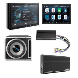 Alpine ILX-W670 KTA-200M Mono KTA-450 4Channel Amps S-SB12V 12" Loaded Enclosure