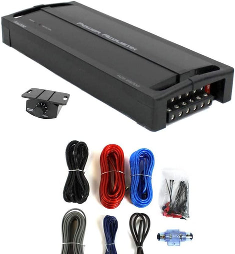 Power Acoustik RZ5-2500D RAZOR Series 5 Channel Amplifier + 8 Gauge Amp Kit