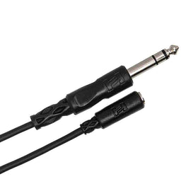 Hosa MHE-325 Headphone Adaptor Cable 3.5 mm TRS to 1/4 in TRS - 25 Feet