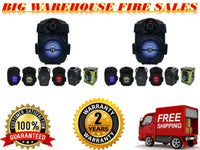 2 Mr Dj PSE-65BT 6.5" Rechargeable PA Speaker Bluetooth USB/AUX/FM/RGB LED Light