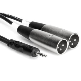 Hosa Stereo Breakout Cable, 3.5 mm Mini Stereo TRS to Dual XLR3M