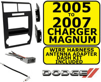 05-07 Dodge Charger Single-DIN/Double-DIN Installation Kit Matte Black