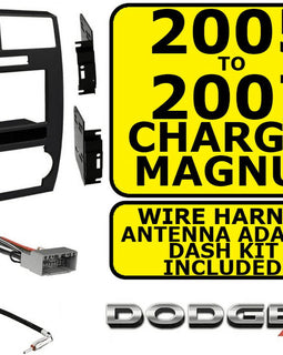 05-07 Dodge Charger Single-DIN/Double-DIN Installation Kit Matte Black