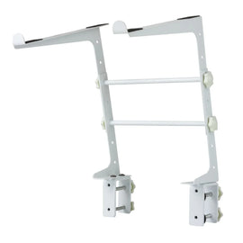 MR DJ LTS109WH Laptop Computer Stand White Mobile Disc Jockey PC Table Rack Mount Clamp Bracket