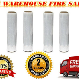 18" X 1500FT 4 ROLLS x 80 Gauge Pallet Wrap Stretch Film Shrink Hand WRAP