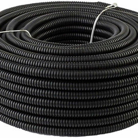 1/2" Polyethylene Split Wire Loom Tubing - Length: 25 Feet - Color: Black