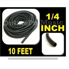 10 FT 1/4" INCH Split Loom Tubing Wire Conduit Hose Cover Auto Home Marine Black