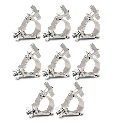 8 Galaxy Stage GS-C113PS Mini Light Duty Clamp Silver Lightweight Truss Mount Clamp for Lighting Fixtures