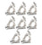 8 Galaxy Stage GS-C113PS Mini Light Duty Clamp Silver Lightweight Truss Mount Clamp for Lighting Fixtures