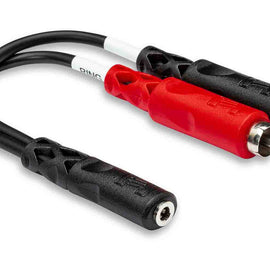 Hosa YMR-197 Stereo Breakout Cable, 3.5 mm TRSF to Dual RCA