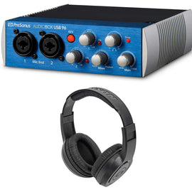 PRESONUS AUDIOBOX USB 96 2x2 Audio 2.0 Recording Interface + Samson Headphones