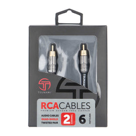 Tsunami TSX-RCA6 2 Channel 6 Ft RCA Cable