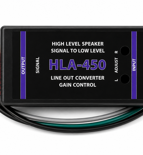 Absolute HLA450 2-Ch High-to-Low Line Output Converter Adjustable Speaker Level to RCA Converter