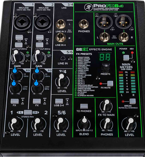 Mackie ProFX6v3, Professional Effects Mixer with USB