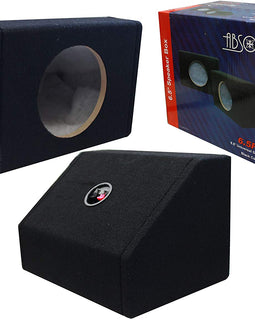 2 Absolute 6.5" Single Angled Subwoofer Enclosure Speaker Box - Black