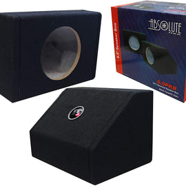 2 Absolute 6.5" Single Angled Subwoofer Enclosure Speaker Box - Black