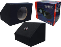 2 Absolute 6.5" Single Angled Black Subwoofer Enclosure Speaker Box