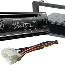 Pioneer DEH-S6220BS 1-DIN CD/DM Bluetooth & Dash Kit Fit 1990-1997 Honda Accord