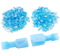 Absolute 200pcs Male & Female Blue Nylon Quick Disconnects 16-14 AWG Gauge Insulated