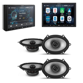 Alpine ILX-W670 Digital Indash Receiver & 2 Pairs Alpine S2-S68 5x7/6x8 Coax Speaker