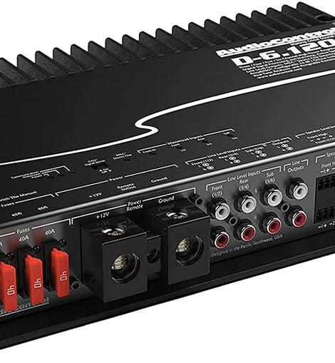 Audio Control D-6.1200 D Series 6-channel car amplifier with digital signal processing — 125 watts RMS x 6