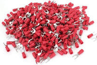Install Bay RVST6 Red Vinyl Spade Terminal 22-18 Gauge #6 Package of 100