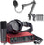 Focusrite Scarlett 2i2 Studio 4th Gen USB Audio Interface Boom Arm Mic Stand Desktop Mount Detachable Clip Microphone Pop Filter Cable Ties