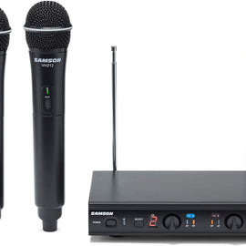 SAMSON Stage 212 Dual VHF Handheld Wireless Microphones for Church Sound Systems