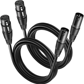 2 MR DJ CXMXF6 6' XLR Male to XLR Female Microphone Balanced Instrumental Dj XLR Interconnect Cable