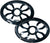 Diamond Audio HXM69FBB 6"X9" Flush Mount Speaker Grills, Pair (Black), Steel With Powder Coating
