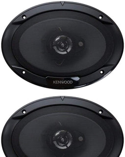 2 Kenwood KFC-6966S 800W Max (90W RMS) 6" x 9" 3-Way Coaxial Car Speakers -2 Pair