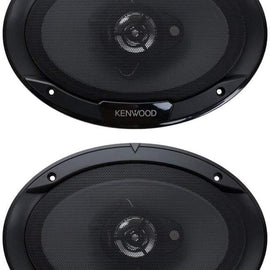 2 Kenwood KFC-6966S 800W Max (90W RMS) 6" x 9" 3-Way Coaxial Car Speakers -2 Pair