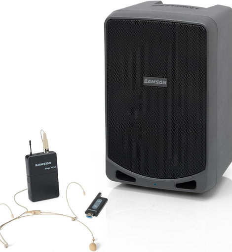 Samson Expedition XP106WDE Rechargeable Portable PA Speaker with Headset Wireless System and Bluetooth