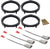 Absolute Car Stereo Door Speaker Adapter Mounting Plates 6.5 Inch 6.75 Inch 165mm Stand Ring Kit with Wiring Harness Cable
