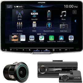 Alpine ILX-F509 9" Digital Multimedia Receiver Bullet Camera DVR-C310R Dash Camera