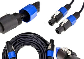 MR DJ CSMSM6 6 Feet PRO PA DJ Speakon Male to Speakon Male Speaker Cable