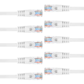 10 Cat6a Ethernet Network Patch Cable RJ45 23AWG 600M Solid Copper Wire 3' White