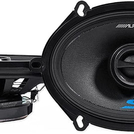 Alpine S-S57 5x7" Front Factory Speaker Replacement Kit For 1989-1997 Mercury Cougar + Metra 72-5600 Speaker Harness