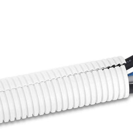 MR DJ DSLT12WH 100' 1/2" 12.7mm White Split Wire Loom Conduit Tubing Sleeve Tube