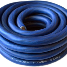 Patron PPW0GBL 0 Gauge 25 ' Blue Amplifier Amp Power/Ground Wire Cable