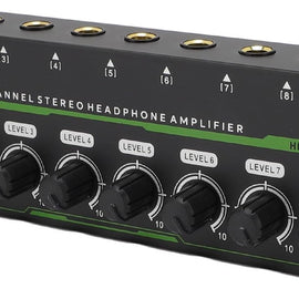 MR DJ Microamp HA800PRO Ultra-compact 8-channel stereo headphone amplifier