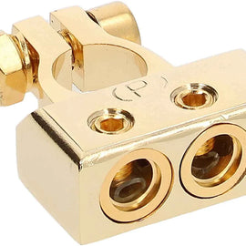 DC Sound DBTG300P 0/2/4/6/8 AWG Gold Single Positive Power Battery Terminal Connectors