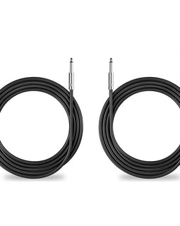 2 Pro DJ PA Karaoke 1/4" Male to 1/4" Male Audio Amp Speaker Wire Cable 25'