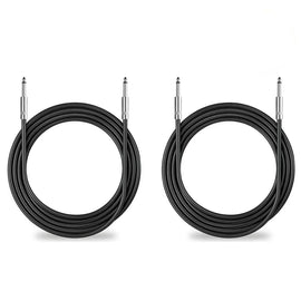 2 MR DJ CQQ6 6' Pro PA DJ Karaoke 1/4" Male to 1/4" Male Mono Audio Amp Patch Cords Speaker Wire PA Cable